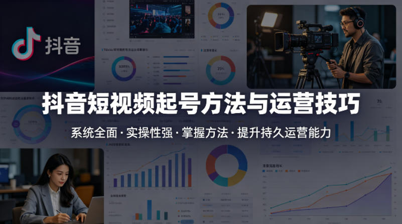 抖音短视频起号方法和运营技巧,内容系统全面实操性强,掌握起号方法,提升账号持久运营能力网赚项目-副业赚钱-互联网创业-资源整合行知网