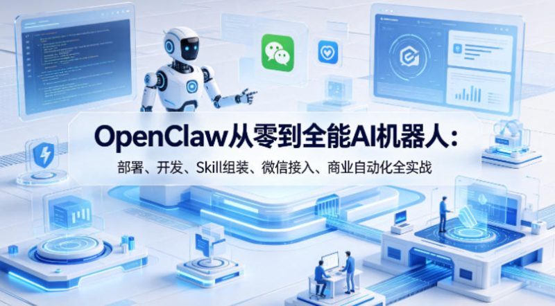 OpenClaw从零到全能AI机器人:部署、开发、Skill组装、微信接入、商业自动化全实战网赚项目-副业赚钱-互联网创业-资源整合行知网