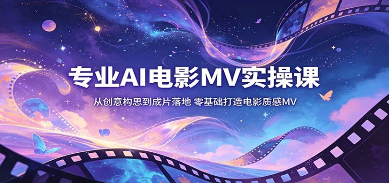 专业AI电影MV实操课:从创意构思到成片落地,零基础打造电影质感MV网赚项目-副业赚钱-互联网创业-资源整合行知网