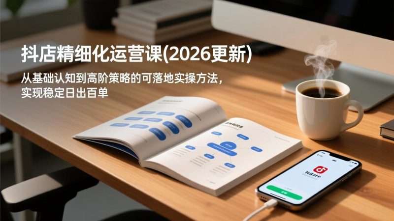 (18421期)抖店精细化运营课(更新5月),从基础认知到高阶策略的可落地实操方法,实现稳定日出百单网赚项目-副业赚钱-互联网创业-资源整合行知网
