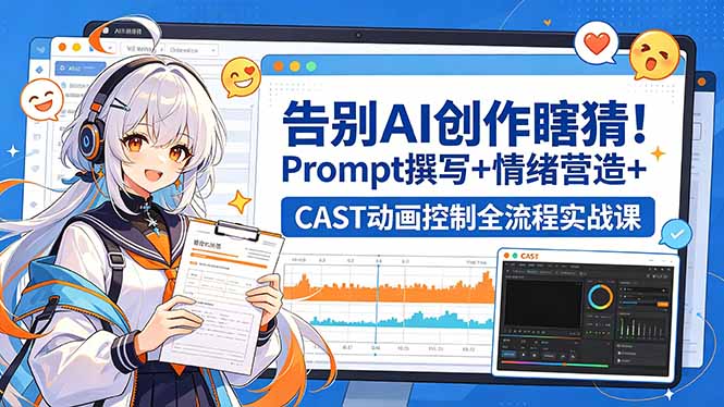 (18473期)告别AI创作瞎猜!Prompt撰写+情绪营造+CAST动画控制全流程实战课网赚项目-副业赚钱-互联网创业-资源整合行知网