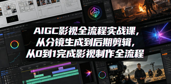 AIGC影视全流程实战课,从分镜生成到后期剪辑,从0到1完成影视制作全流程网赚项目-副业赚钱-互联网创业-资源整合行知网