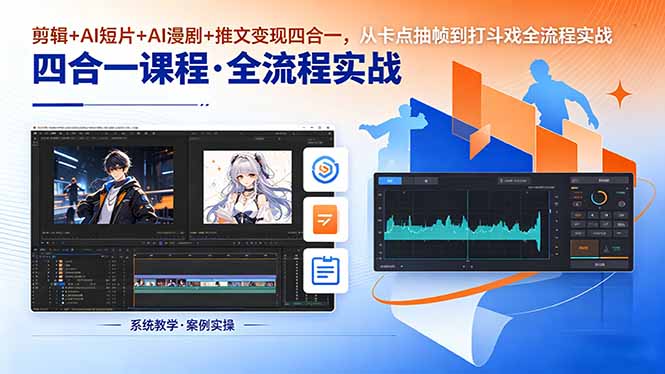 (18463期)剪辑+AI短片+AI漫剧+推文变现四合一,从卡点抽帧到打斗戏全流程实战网赚项目-副业赚钱-互联网创业-资源整合行知网